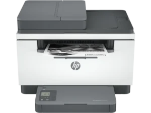HP LaserJet MFP M236sdn Printer (9YG08A) - Grey/White - Front view with paper output.