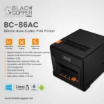 Black Copper BC-86AC 80mm thermal receipt printer with auto cutter and USB interface, 220mm/s high-speed printing