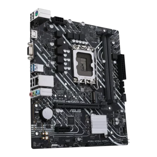 Intel® H610 (LGA 1700) mic-ATX motherboard with DDR4, PCIe 4.0, M.2 slot, Realtek 1 Gb Ethernet, HDMI®, D-Sub, USB 3.2 Gen 1 ports, SATA 6 Gbps, COM header, RGB header - Image 4