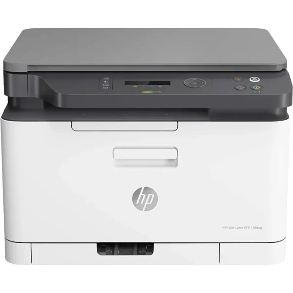 HP Color Laser MFP 178nw (4ZB96A) front view color laser printer with scanner top