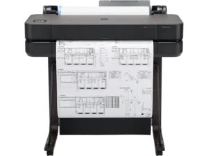 HP DesignJet T630 24-inch large format wireless plotter printer printing CAD drawings