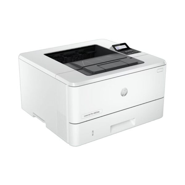 HP LaserJet Pro 4003dw (2Z610A) monochrome laser printer angled view with control panel, for office printing in Pakistan