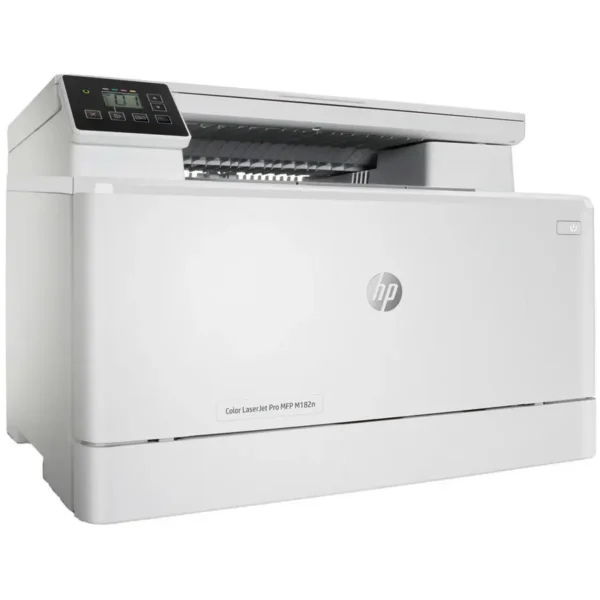 HP Color LaserJet Pro MFP M182n Printer (7KW54A) - White - Front view for price in Pakistan.