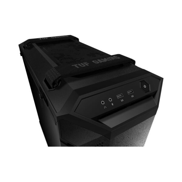 ASUS TUF Gaming GT501 case supports up to EATX with metal front panel, tempered-glass side panel, 120 mm RGB fan, 140 mm PWM fan, radiator space reserved, and USB 3.1 Gen 1 - Image 3