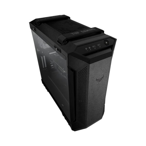 ASUS TUF Gaming GT501 case supports up to EATX with metal front panel, tempered-glass side panel, 120 mm RGB fan, 140 mm PWM fan, radiator space reserved, and USB 3.1 Gen 1 - Image 5