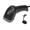 Speed-X 8500 2D Wired Barcode Scanner - Black - Close-up angled view with stand.