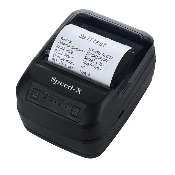Speed-X BT450M | Mini Portable Bluetooth + USB Printer (58mm)