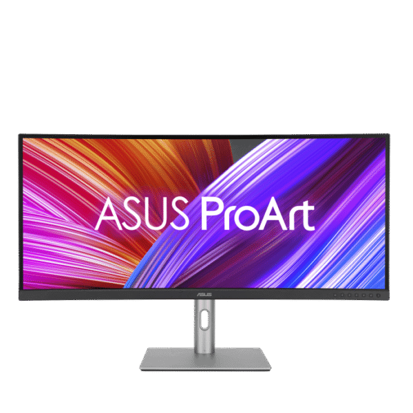 ASUS ProArt Display PA34VCNV Curved Professional Monitor – 34.1-inch, IPS, 21:9 3440 x 1440, 3800R Curvature, 100% sRGB / Rec.709, Color Accuracy ΔE < 2, Calman Verified, USB-C Docking PD 96W, RJ45, Ergonomic Stand, Green Sustainability
