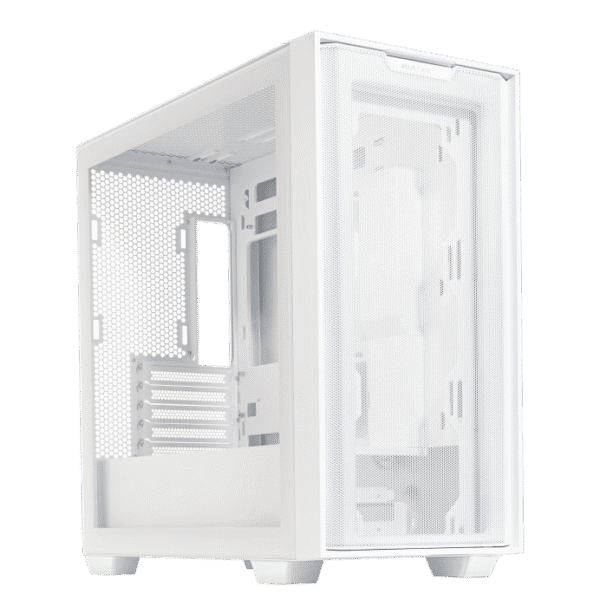 The ASUS A21 micro-ATX case offers support for 360 mm radiators, and 380 mm graphics card, with two color options and clean cable management.