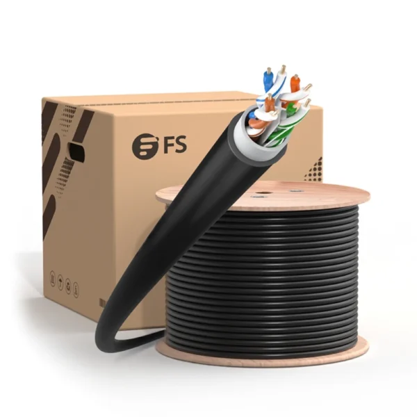 Black Copper Drum Cat6 305M: Black Copper Cat6 Ethernet Cable Drum - 305 Meters Bulk Network Cable