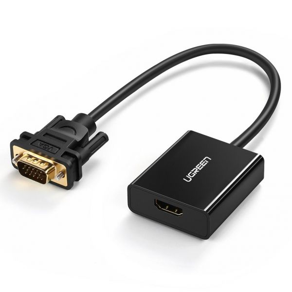 UGreen VGA to HDMI Converter Adapter 1080P VGA Male to HDMI Female – 50945