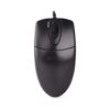 A4Tech OP-620D wired optical mouse top view showing scroll wheel and 2X click button on a white background.