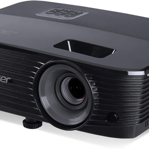 Acer X1123HP DLP projector angled front view showing lens and top controls.