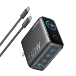 Anker Prime Charger 140W B2697 GaN with smart display, 3 USB-C ports and 1 USB-A port, includes USB-C cables
