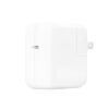 Apple USB-C 96W Power Adapter - White - Front view showing compact square charger body and plug.