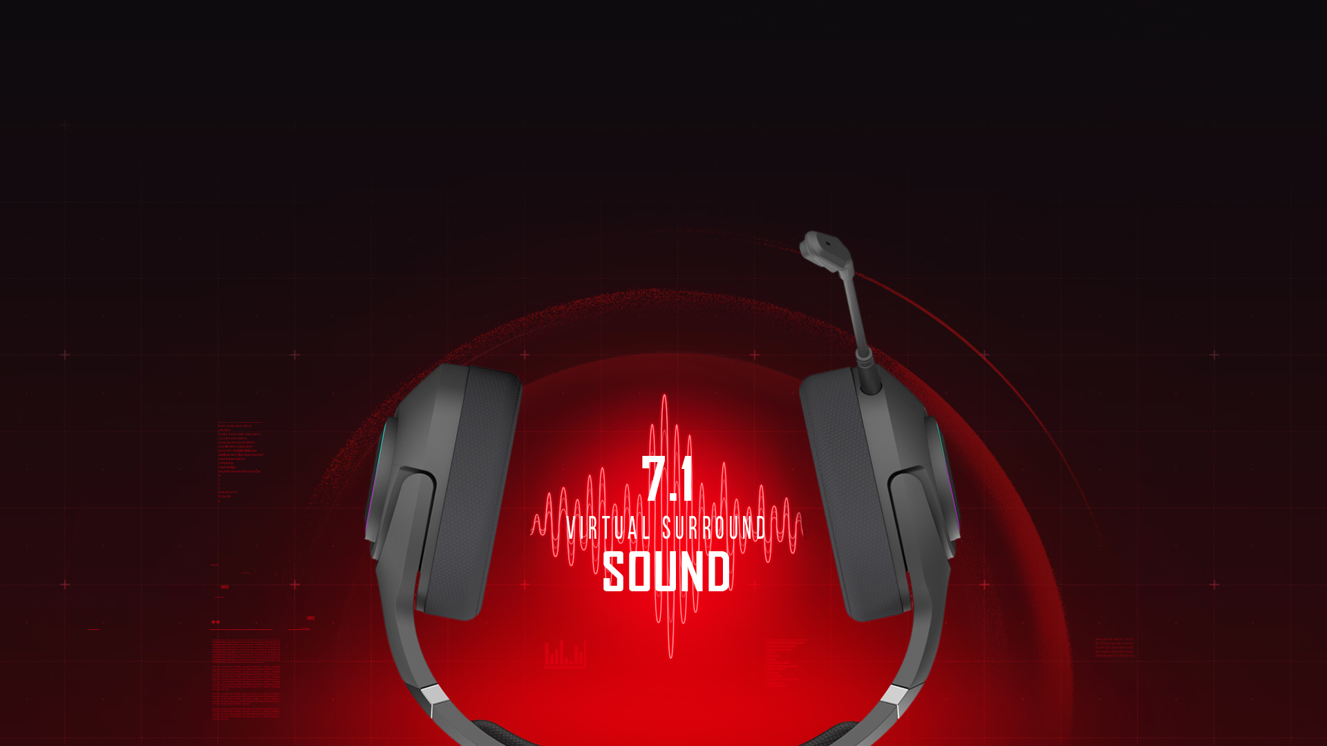 Bloody GR270 gaming wireless headset with 7.1 virtual surround sound graphic