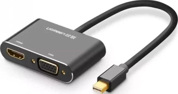 UGreen Mini DP To HDMI + VGA Converter Black