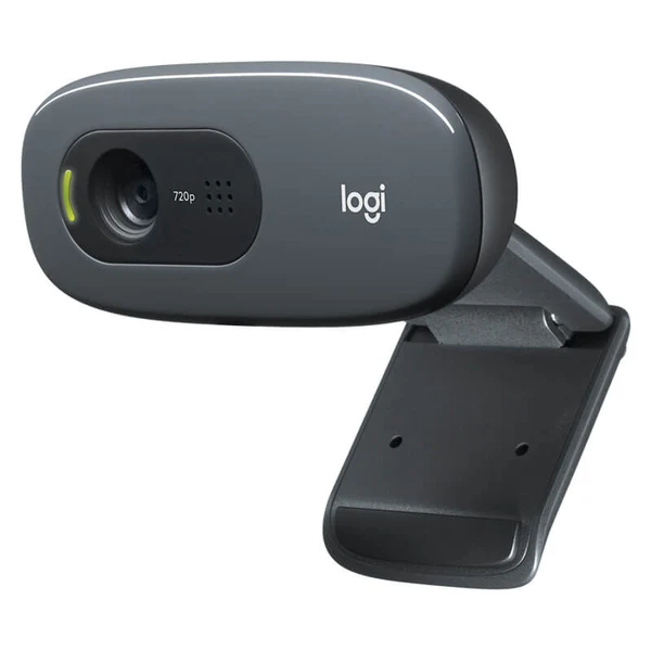 Logitech C270 HD webcam with 720p widescreen video calling and RightLight 2 auto light correction, from Kraod.