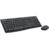 Logitech MK295 Silent Wireless Keyboard and Mouse Combo - Graphite - Angled view with nano USB receiver.