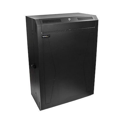 8U 19" Vertical Wall Mount Server Rack Cabinet - Low Profile (15") - 30" Deep Locking Network Enclosure w/2U for Switch Patch Panel Router Mounting IT/Data Cabinet Assembled
