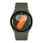 Samsung Galaxy Watch 7 44mm - Green - Front view showing the round display with the green strap.