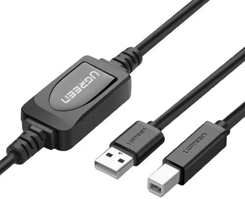 UGreen 10374 USB A 2.0 Male to B Male Active Printer Cable 10m