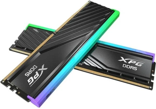 XPG Lancer Blade DDR5 32GB (2x16GB) 6000MHz desktop RAM kit with low-profile black heatsink for high-performance builds from Kraod.